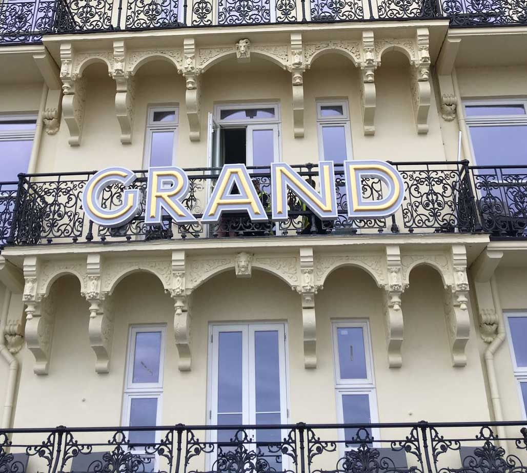 Insta-worthy Grand Hotel sign