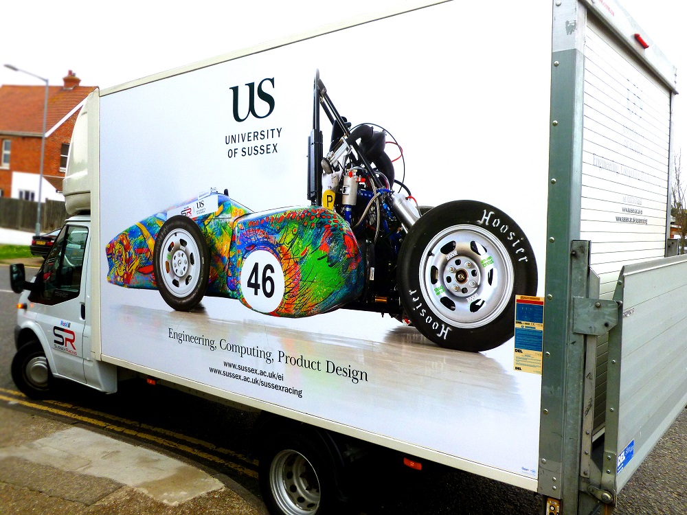 Vehicle graphics University of Sussex van Vehicle graphics University of Sussex van