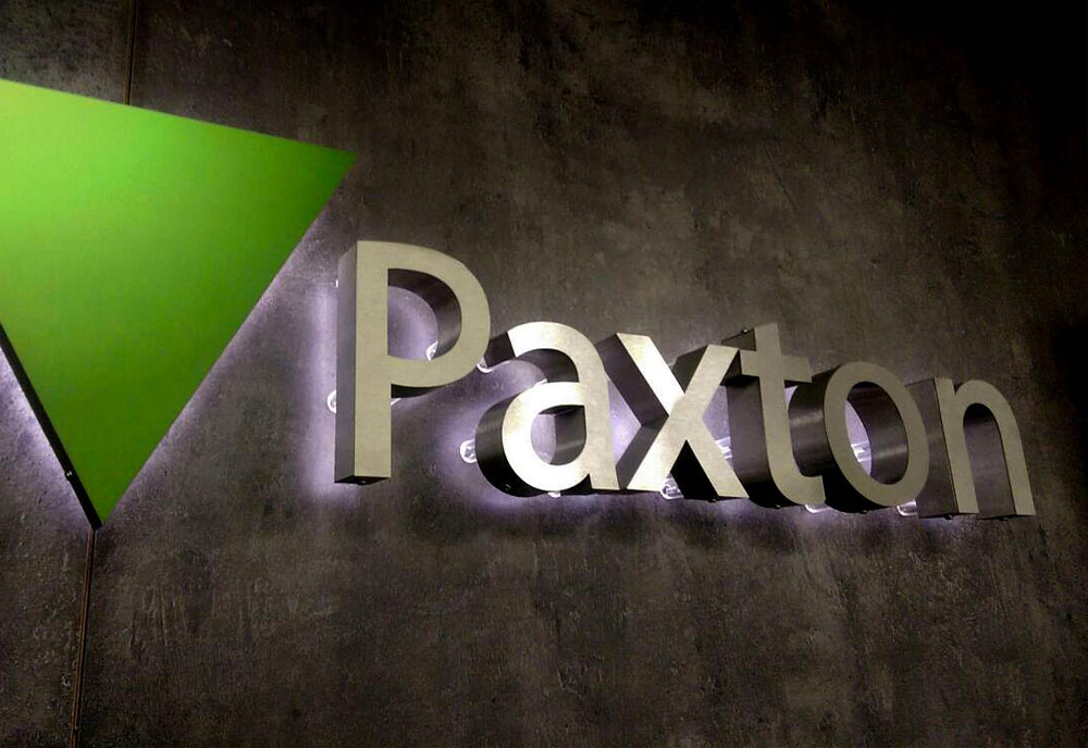 Paxton illuminated logo