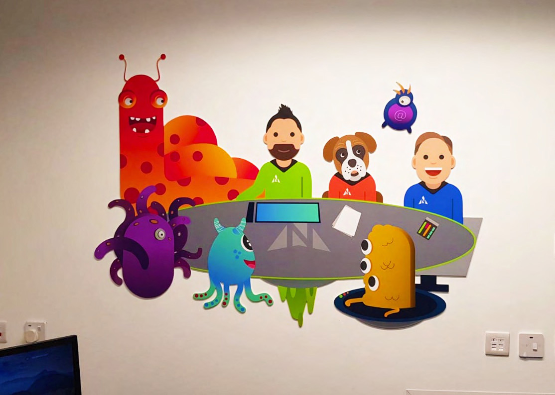 Wall graphic illustration for Northstar IT Wall graphic illustration for Northstar IT