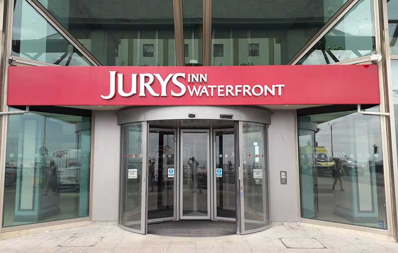 Jurys Inn Hotel fascia sign